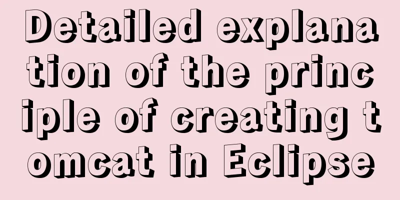 Detailed explanation of the principle of creating tomcat in Eclipse