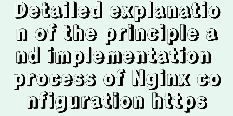 Detailed explanation of the principle and implementation process of Nginx configuration https