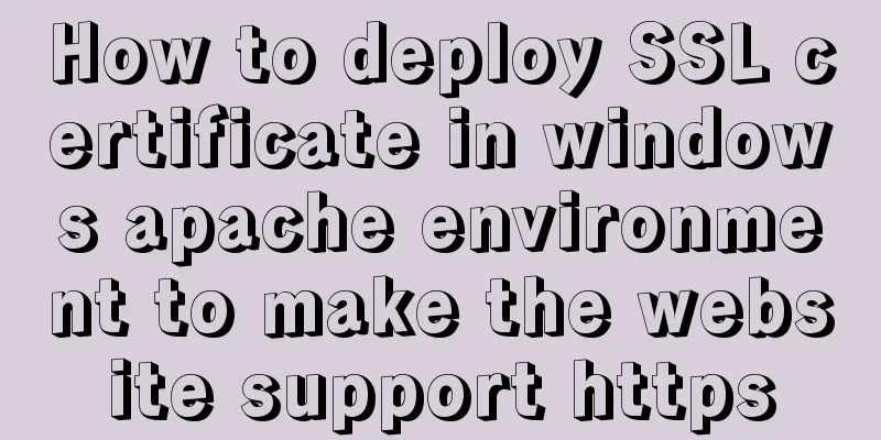 How to deploy SSL certificate in windows apache environment to make the website support https