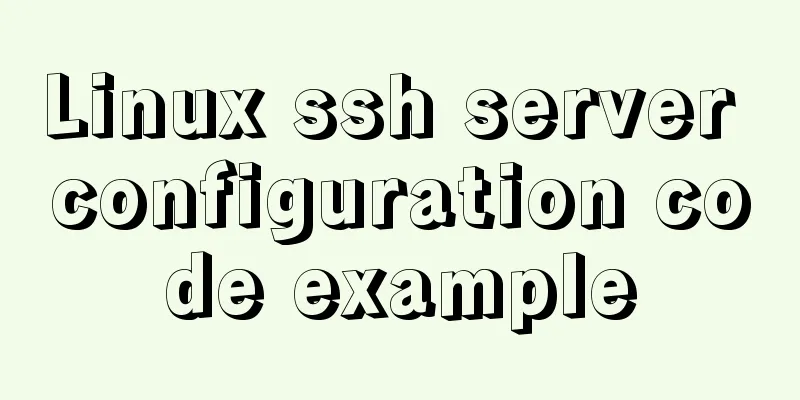 Linux ssh server configuration code example