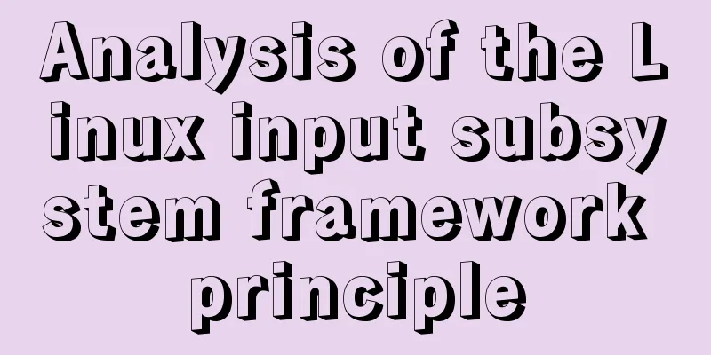 Analysis of the Linux input subsystem framework principle