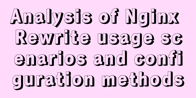 Analysis of Nginx Rewrite usage scenarios and configuration methods