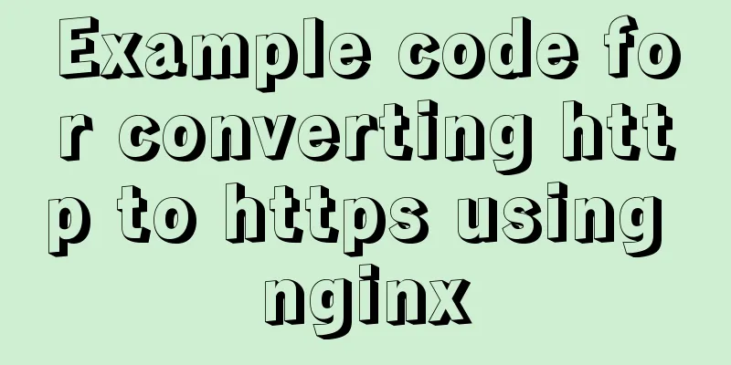 Example code for converting http to https using nginx