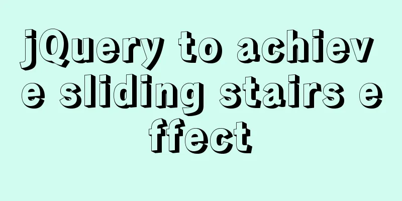 jQuery to achieve sliding stairs effect