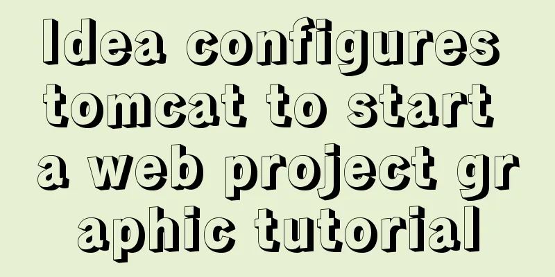 Idea configures tomcat to start a web project graphic tutorial