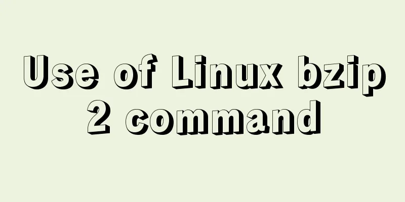 Use of Linux bzip2 command