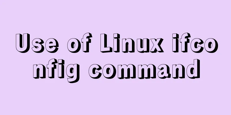 Use of Linux ifconfig command