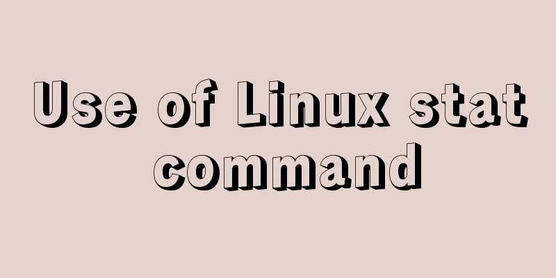 Use of Linux stat command