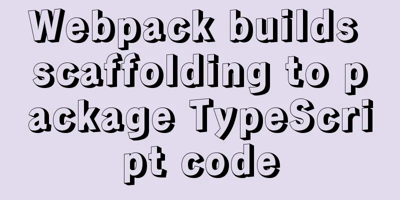 Webpack builds scaffolding to package TypeScript code