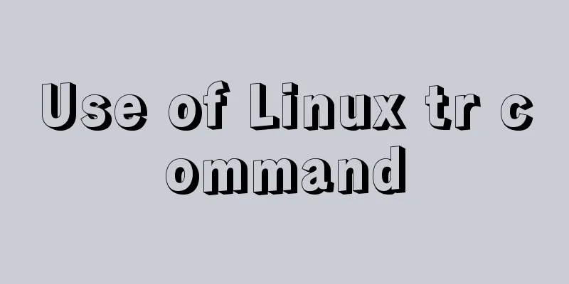 Use of Linux tr command