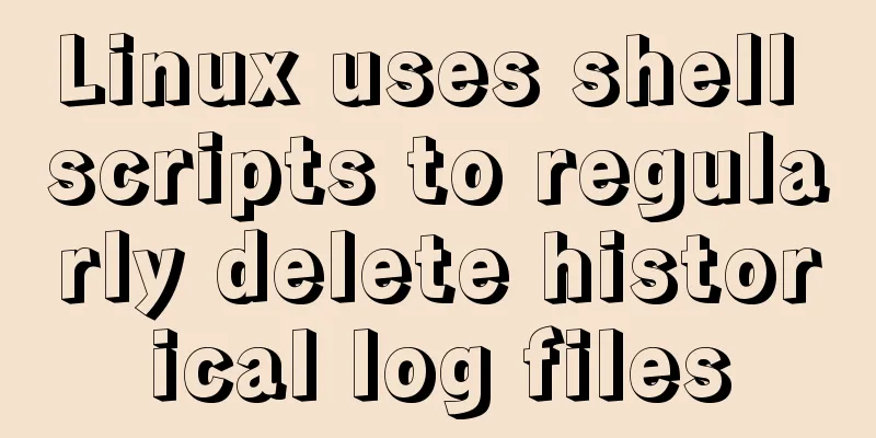 Linux uses shell scripts to regularly delete historical log files