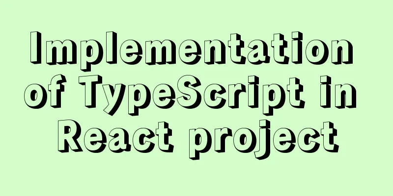 Implementation of TypeScript in React project
