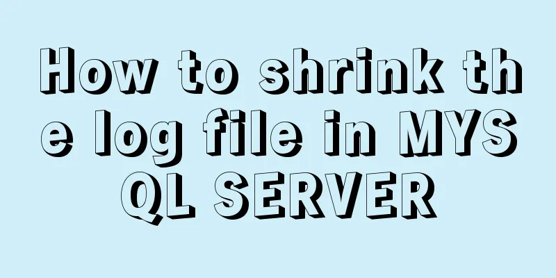 How to shrink the log file in MYSQL SERVER