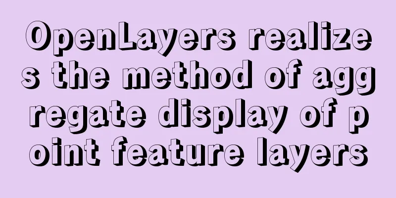 OpenLayers realizes the method of aggregate display of point feature layers