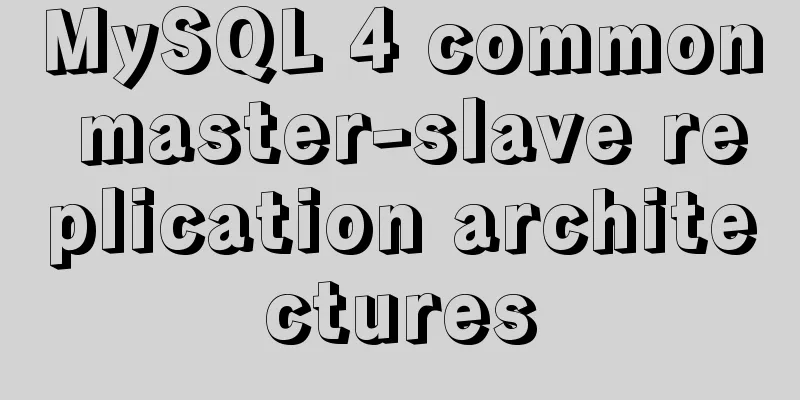 MySQL 4 common master-slave replication architectures