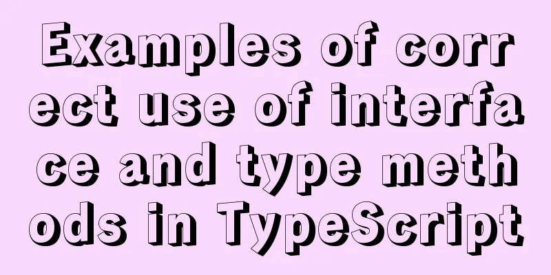 Examples of correct use of interface and type methods in TypeScript