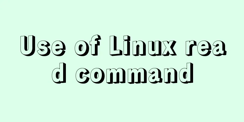 Use of Linux read command