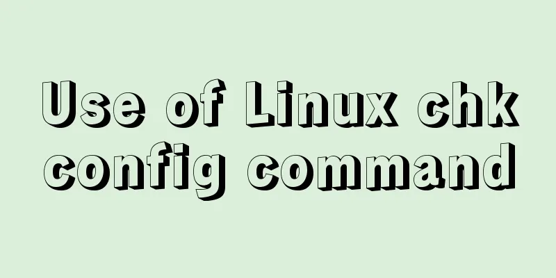Use of Linux chkconfig command