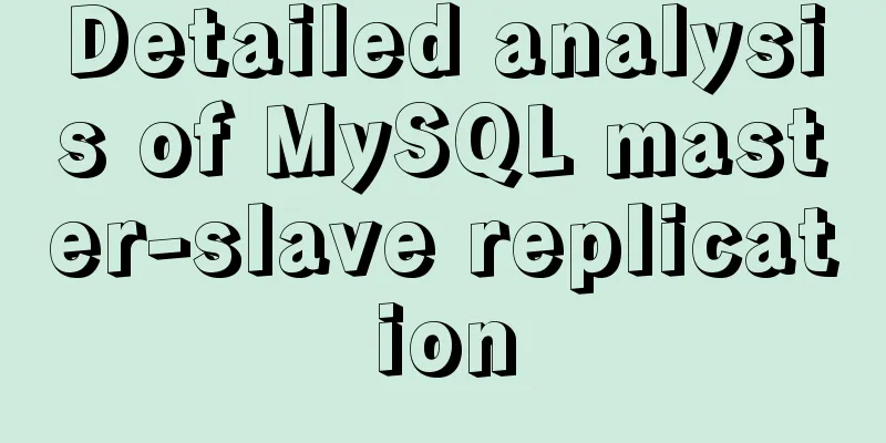 Detailed analysis of MySQL master-slave replication