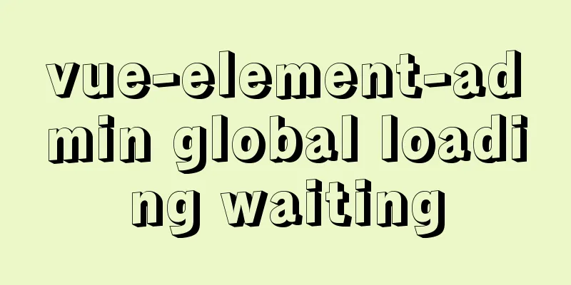 vue-element-admin global loading waiting