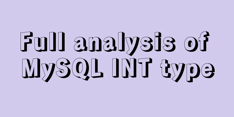 Full analysis of MySQL INT type