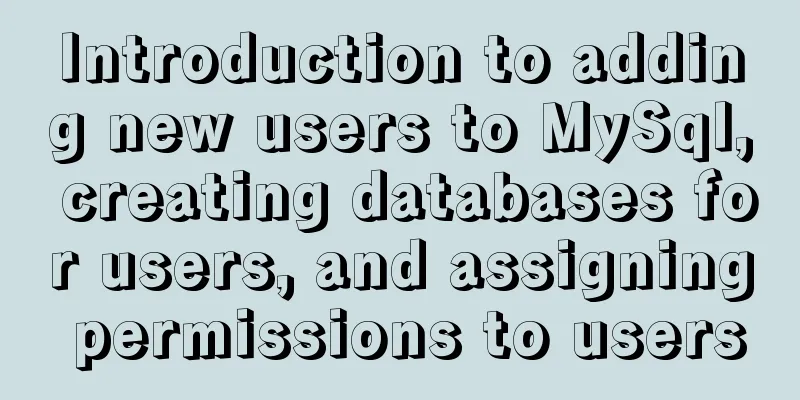 Introduction to adding new users to MySql, creating databases for users, and assigning permissions to users