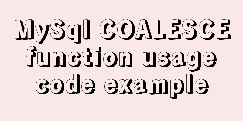 MySql COALESCE function usage code example