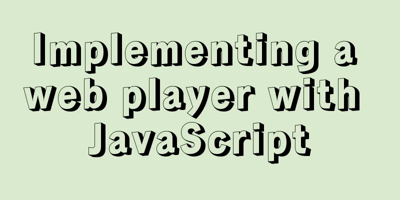 Implementing a web player with JavaScript