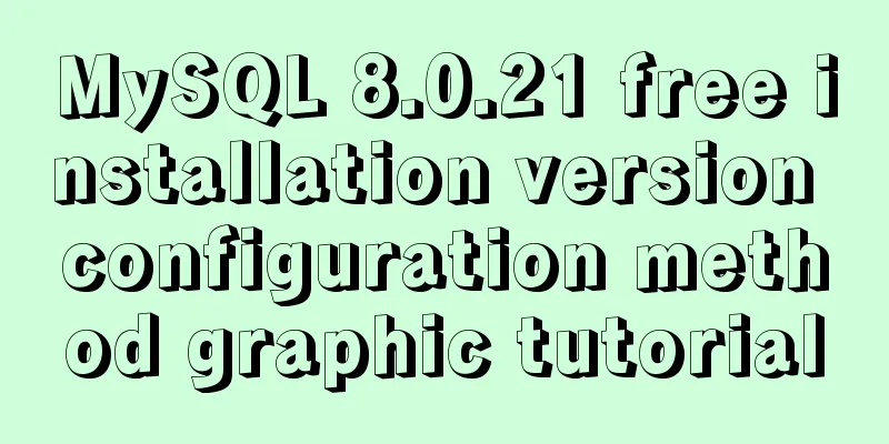 MySQL 8.0.21 free installation version configuration method graphic tutorial