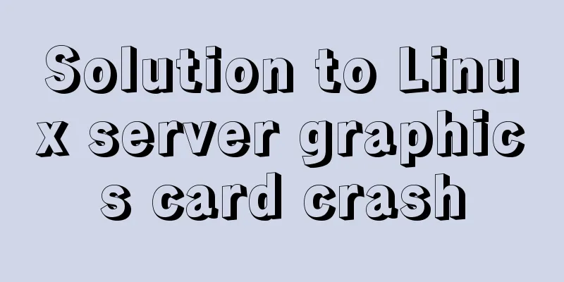 Solution to Linux server graphics card crash