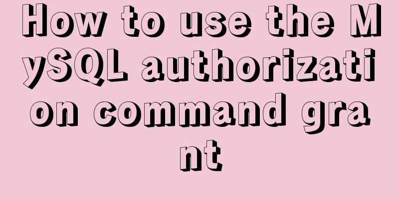 How to use the MySQL authorization command grant
