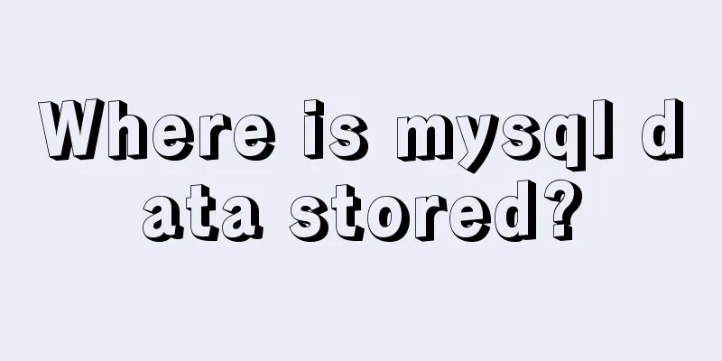 Where is mysql data stored?
