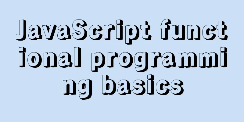 JavaScript functional programming basics