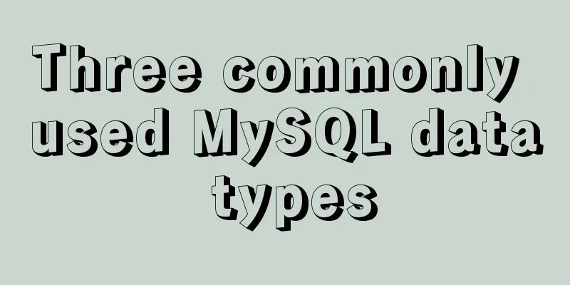 Three commonly used MySQL data types