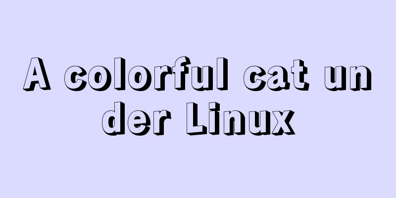 A colorful cat under Linux