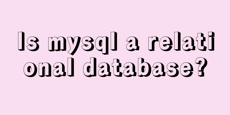 Is mysql a relational database?