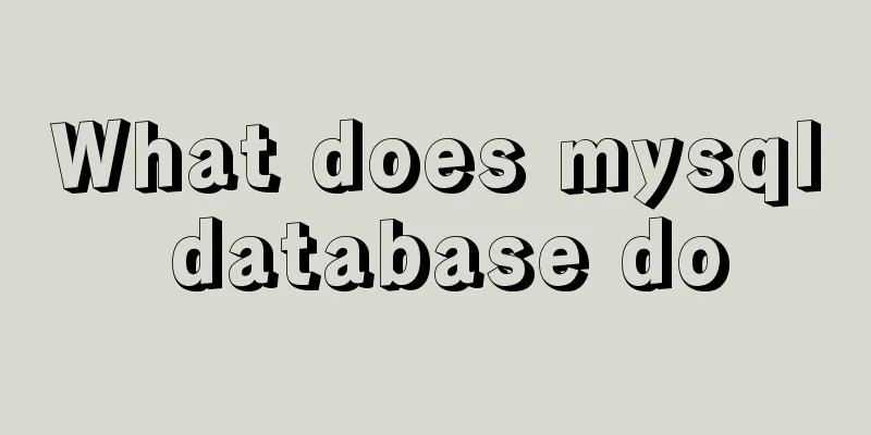 What does mysql database do