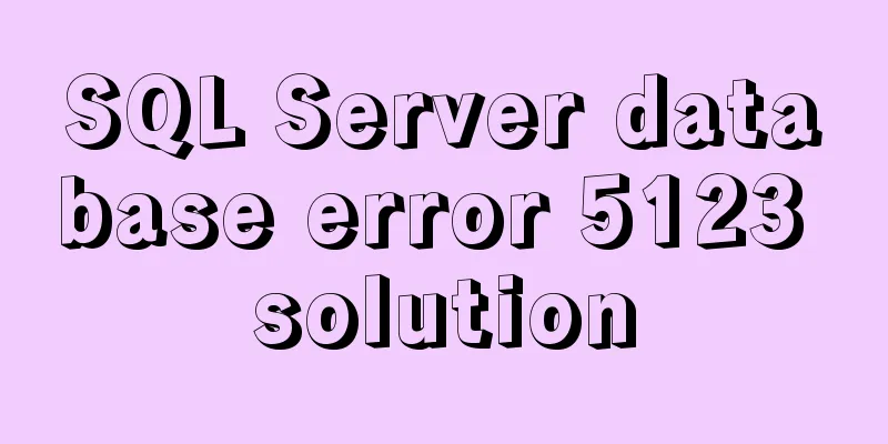 SQL Server database error 5123 solution