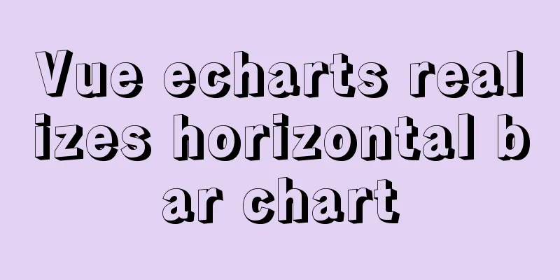 Vue echarts realizes horizontal bar chart