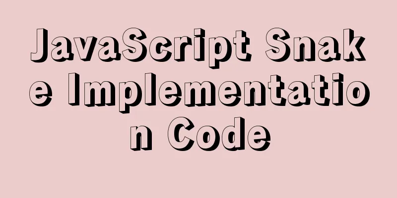 JavaScript Snake Implementation Code