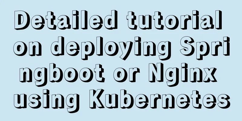Detailed tutorial on deploying Springboot or Nginx using Kubernetes
