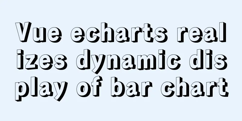 Vue echarts realizes dynamic display of bar chart