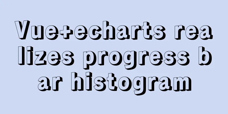 Vue+echarts realizes progress bar histogram