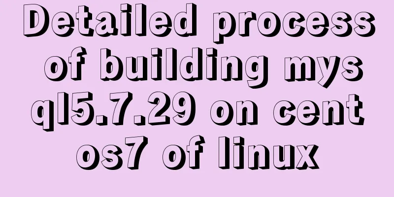 Detailed process of building mysql5.7.29 on centos7 of linux