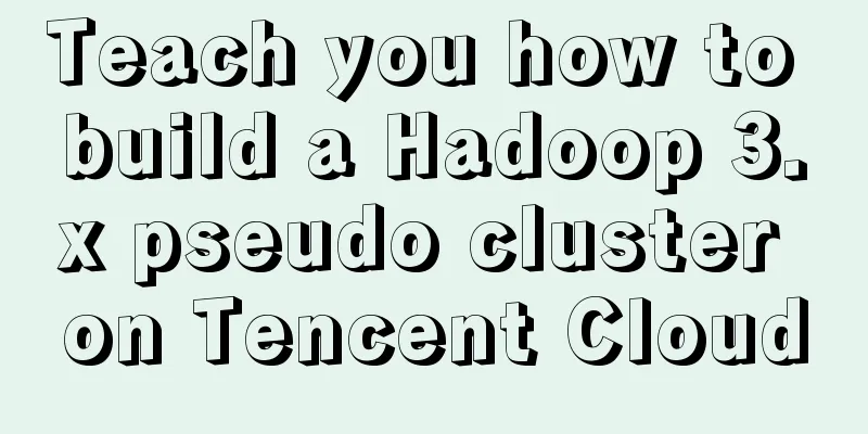 Teach you how to build a Hadoop 3.x pseudo cluster on Tencent Cloud