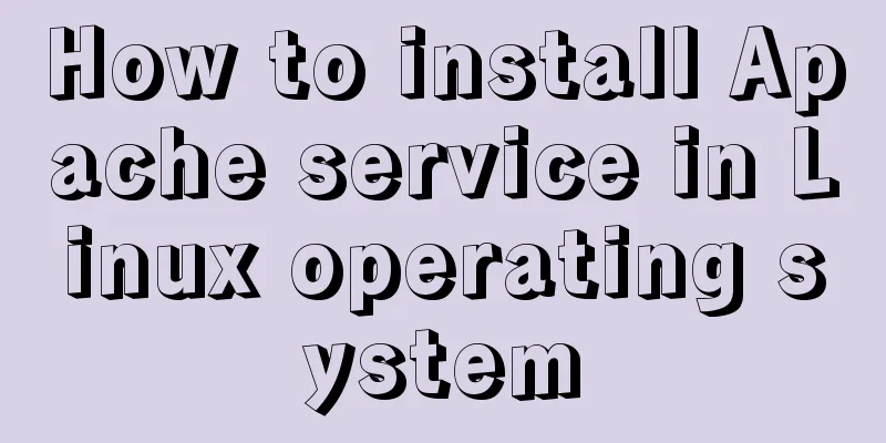 How to install Apache service in Linux operating system