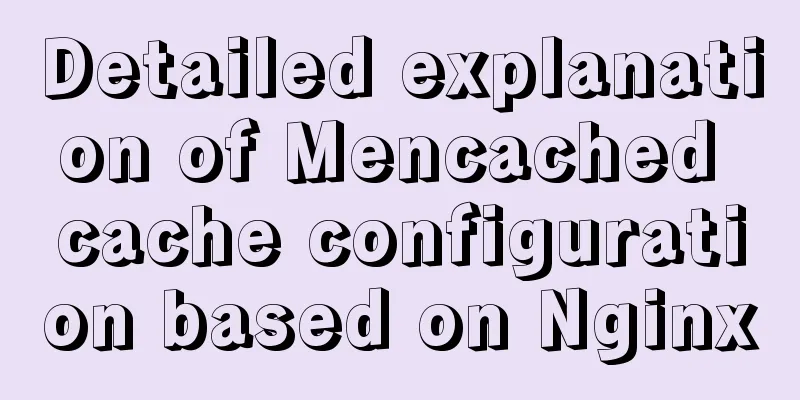 Detailed explanation of Mencached cache configuration based on Nginx