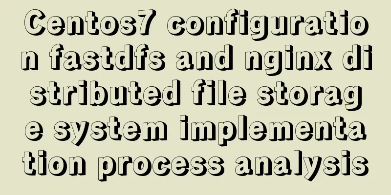 Centos7 configuration fastdfs and nginx distributed file storage system implementation process analysis