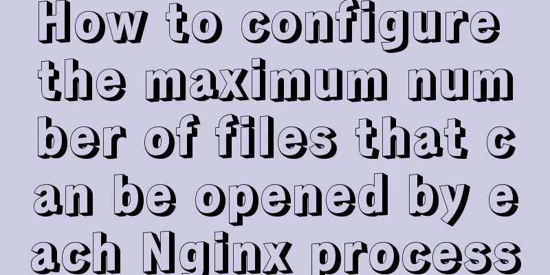 How to configure the maximum number of files that can be opened by each Nginx process
