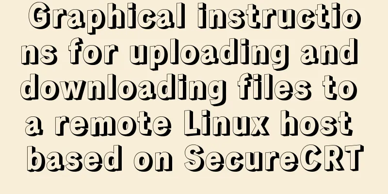 Graphical instructions for uploading and downloading files to a remote Linux host based on SecureCRT
